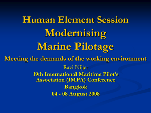 Modernization of Marine Pilotage Ravi Nijjer