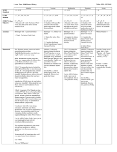 Lesson Plans :10th Honors History Wills - 2/23