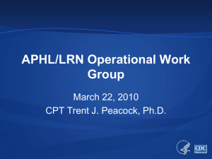 APHL-LRN Operational Work Group