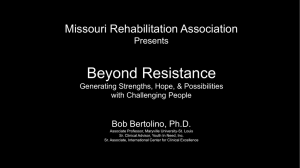 Beyond Resistance - Missouri Rehabilitation