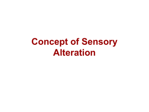 Concept of Sensory Alteration - Home