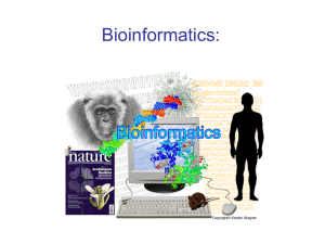 Bioinformatics Lecture 1