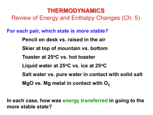 thermo - Chemistry Courses