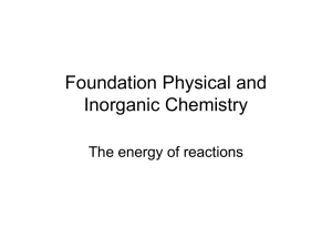 Foundation Physical and Inorganic Chemistry