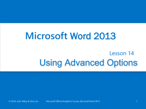 Microsoft Word 2013