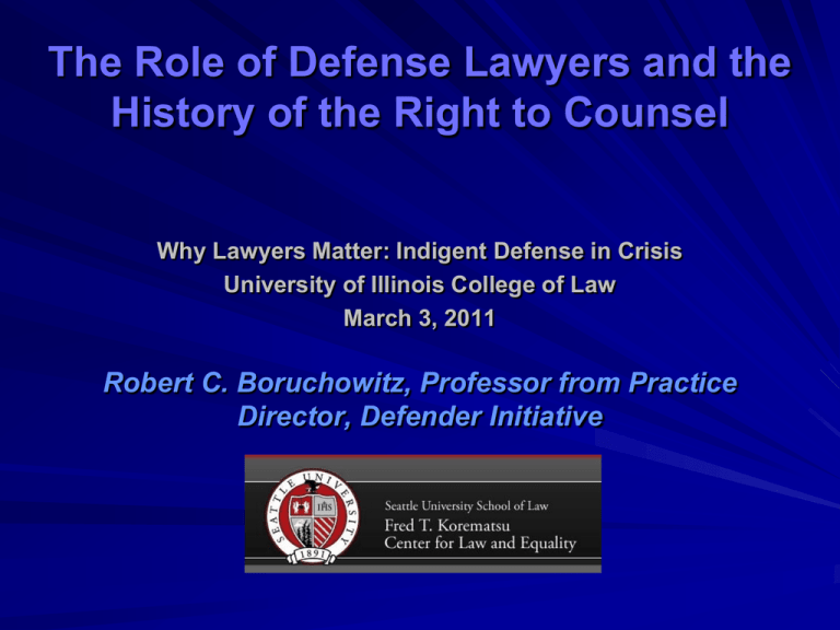 Slide 1 Seattle University School of Law
