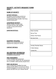 Society Activity Request Form