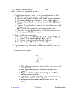 PSI AP Chemistry: Chemical Bonding Name Chapter Problems Part