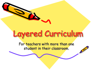 power point overview of Layered Curriculum