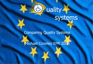 Presentation 2 The Evolution of Quality Systems