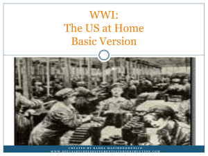 WWI: US at Home - Lee County Schools