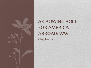 A growing role for America abroad: WWI
