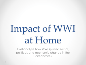 WWI impacts America