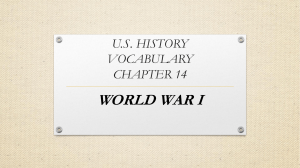 U.S. HISTORY VOCABULARY CHAPTER 14