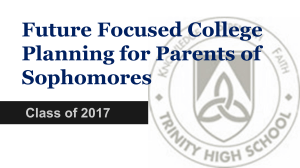 Future Focussed College Planning for Parents of Sophomores