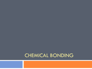 Chemical Bonding - Solon City Schools