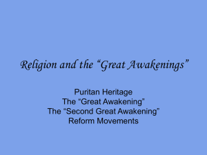 Religion and the “Great Awakenings”