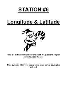 station 6 Long & lat stations