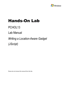 Hands-On Lab: Writing a Location-Aware Gadget