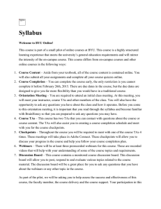 Syllabus - BYU Independent Study