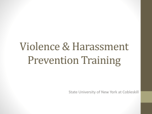 Violence and Harassment Prevention Training