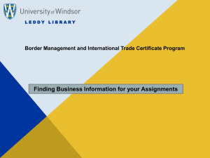Border Management and International Trade