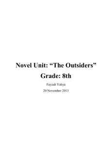 The Outsiders - Fayzah Yahya's Portfolio