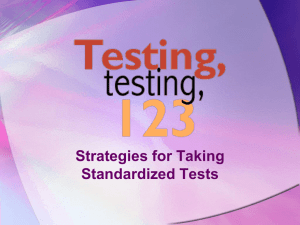 Test-taking strategies for standardized testing