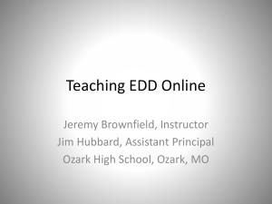 Teaching EDD Online