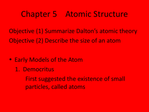 Chapter 5 The Structure of the Atom