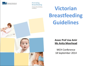 Victoriain Breastfeeding guidleines