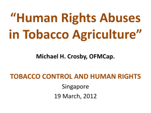 Human Rights Abuses in Tobacco Agriculture