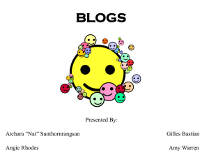 So what are blogs anyway?