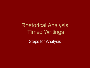 Style Analysis: Timed Writings