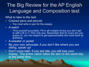The Big Review for the AP English Language and Composition test