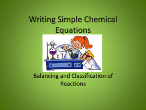 Writing Simple Chemical Equations