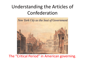 Articles of Confederation One Branch