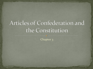 Articles of Confederation and the Constitution