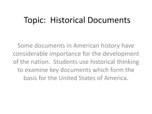 Historical Document #3 A of C and Constitution Power Point