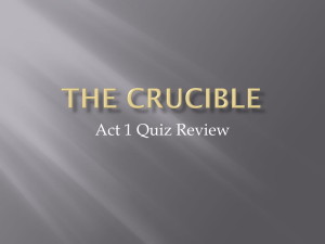 The Crucible Act 1 Questions