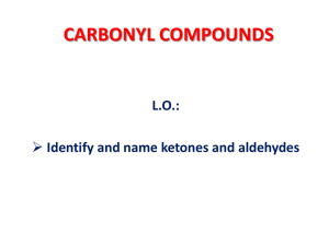 5.1 Introduction to carbonyl compounds