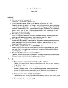 Study Guide: The Outsiders Answer Sheet Chapter 1 Who is the