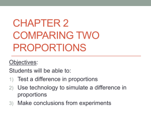 Chapter 2 Comparing Two Proportions