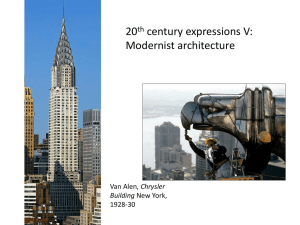 20th century expressions IV – Modernist architecture