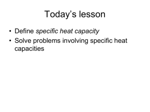 Specific heat capacity