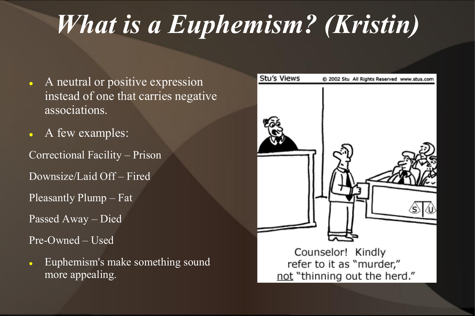 Examples of Euphemism