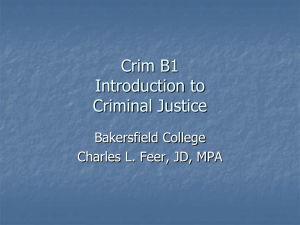 Crim B1 Introduction to Criminal Justice