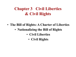 Chapter 3 Civil Liberties & Rights