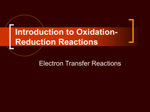 Introduction to Oxidation-Reduction Reactions
