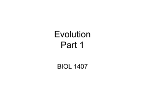 Evolution Part 1